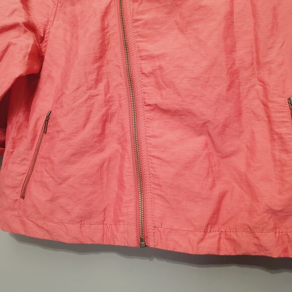 Cabi Scooter Cropped Coral Moto Jacket Size Medium Asymetrical Zipper Style 913 - Picture 6 of 12